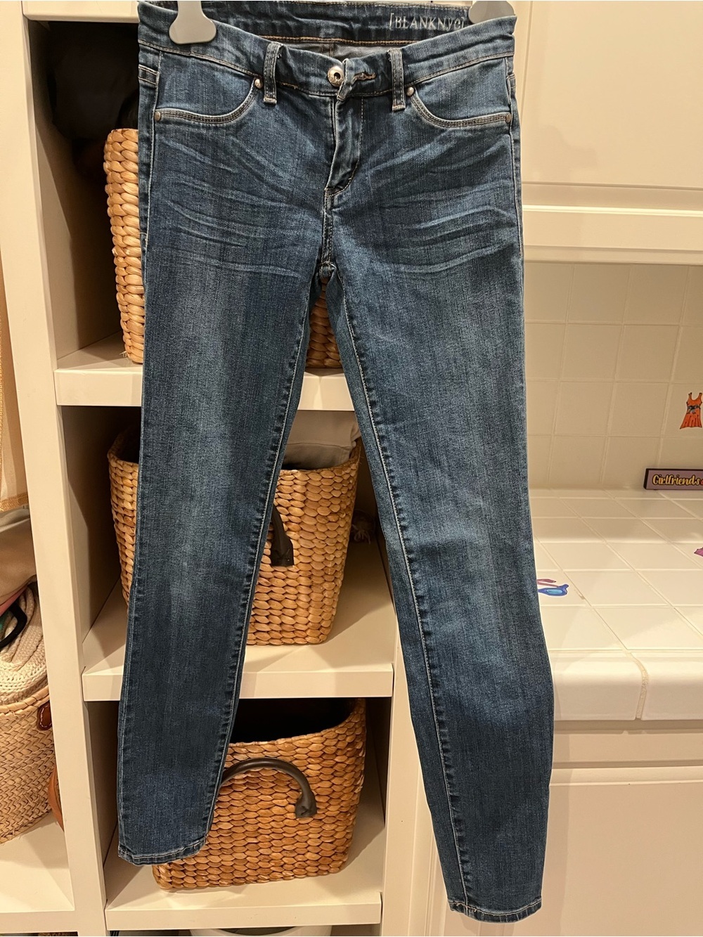 Blank NYC Women’s Mid-Dark Blue Skinny Jeans